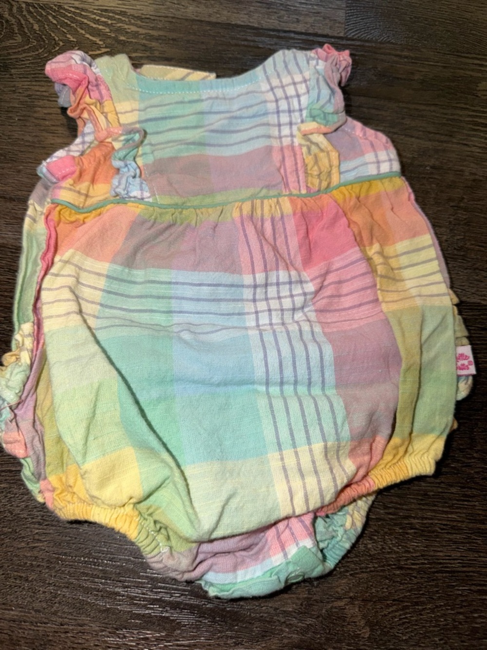 Pastel Plaid Baby Romper - Multicolor